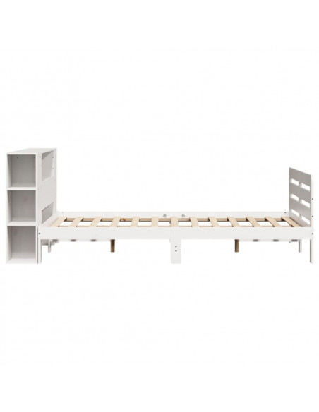 Giroletto senza Materasso Bianco 140x200 cm Legno Massello Pino