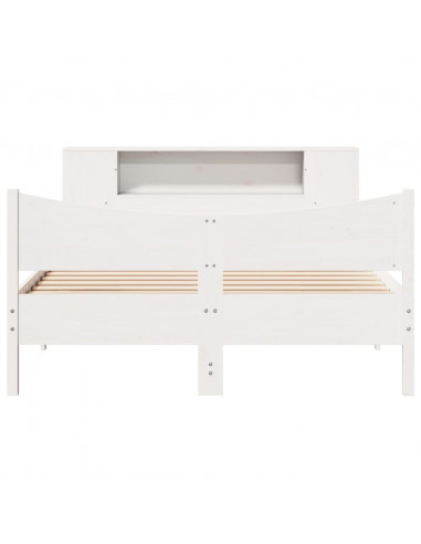 Giroletto senza Materasso Bianco 140x200 cm Legno Massello Pino