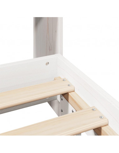 Giroletto senza Materasso Bianco 140x200 cm Legno Massello Pino