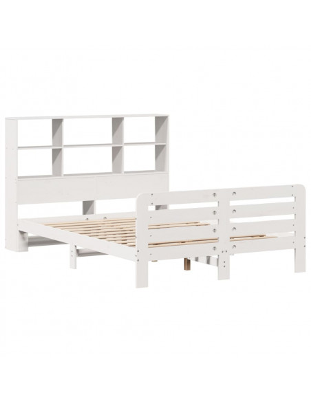Giroletto senza Materasso Bianco 140x200 cm Legno Massello Pino