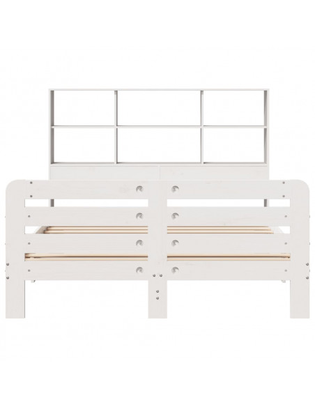 Giroletto senza Materasso Bianco 140x200 cm Legno Massello Pino