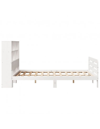 Giroletto senza Materasso Bianco 140x200 cm Legno Massello Pino