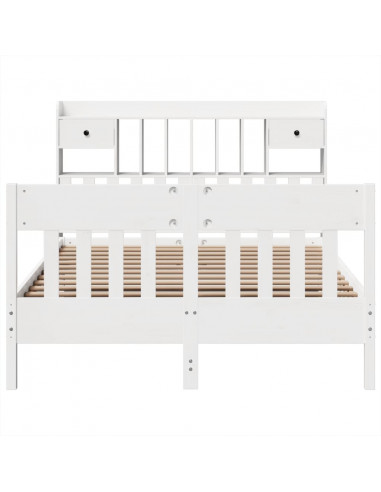 Giroletto senza Materasso Bianco 140x200 cm Legno Massello Pino