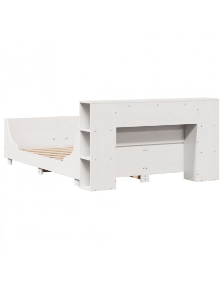 Giroletto senza Materasso Bianco 150x200 cm Legno Massello Pino