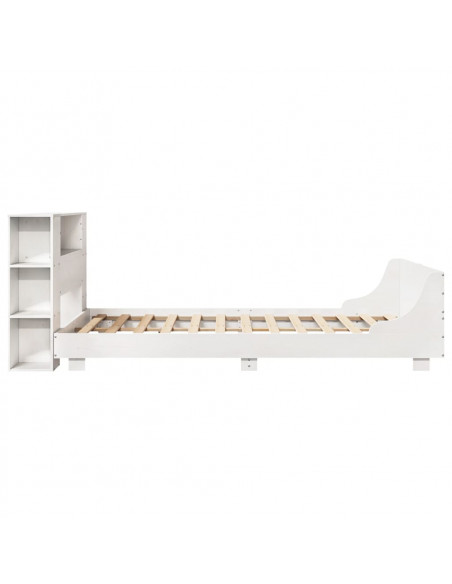 Giroletto senza Materasso Bianco 150x200 cm Legno Massello Pino