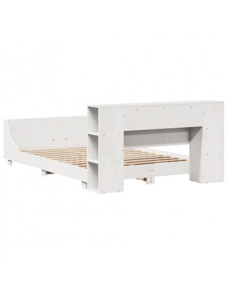 Giroletto senza Materasso Bianco 150x200 cm Legno Massello Pino