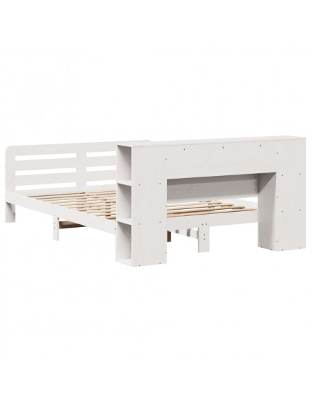 Giroletto senza Materasso Bianco 150x200 cm Legno Massello Pino