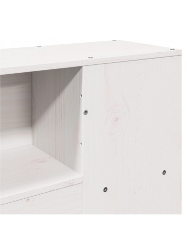 Giroletto senza Materasso Bianco 150x200 cm Legno Massello Pino