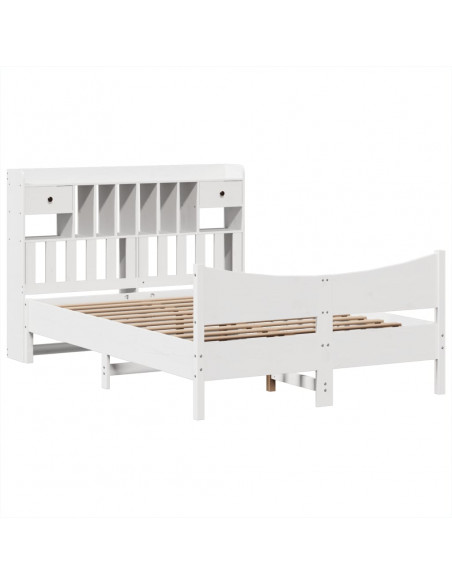Giroletto senza Materasso Bianco 150x200 cm Legno Massello Pino