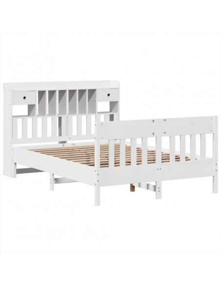Giroletto senza Materasso Bianco 150x200 cm Legno Massello Pino