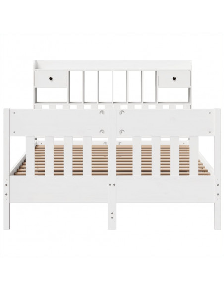 Giroletto senza Materasso Bianco 150x200 cm Legno Massello Pino