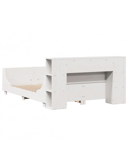 Giroletto senza Materasso Bianco 160x200 cm Legno Massello Pino