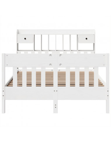 Giroletto senza Materasso Bianco 160x200 cm Legno Massello Pino