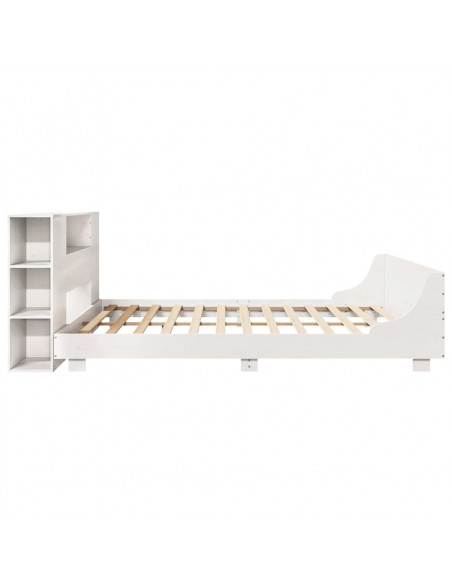 Giroletto senza Materasso Bianco 180x200 cm Legno Massello Pino