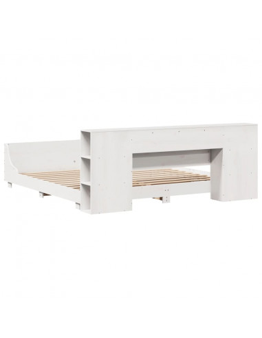 Giroletto senza Materasso Bianco 180x200 cm Legno Massello Pino