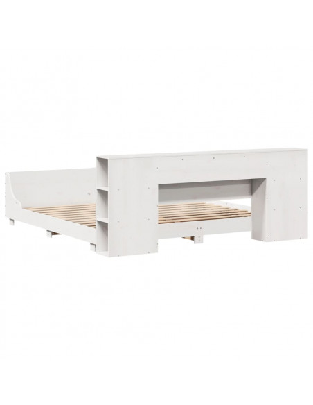 Giroletto senza Materasso Bianco 180x200 cm Legno Massello Pino
