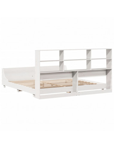 Giroletto senza Materasso Bianco 180x200 cm Legno Massello Pino