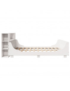 Giroletto senza Materasso Bianco 180x200 cm Legno Massello Pino