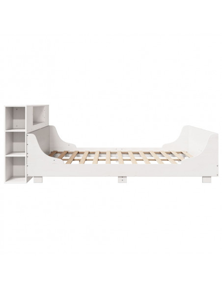 Giroletto senza Materasso Bianco 180x200 cm Legno Massello Pino