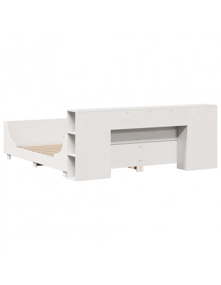 Giroletto senza Materasso Bianco 180x200 cm Legno Massello Pino