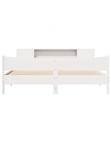 Giroletto senza Materasso Bianco 180x200 cm Legno Massello Pino