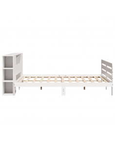 Giroletto senza Materasso Bianco 180x200 cm Legno Massello Pino