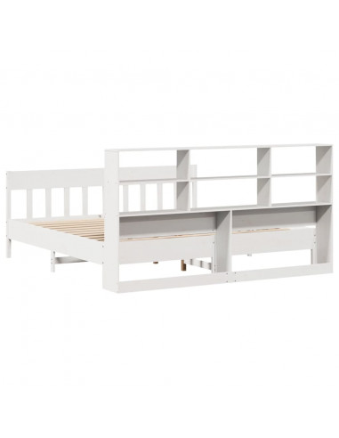 Giroletto senza Materasso Bianco 180x200 cm Legno Massello Pino