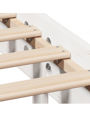 Giroletto senza Materasso Bianco 180x200 cm Legno Massello Pino