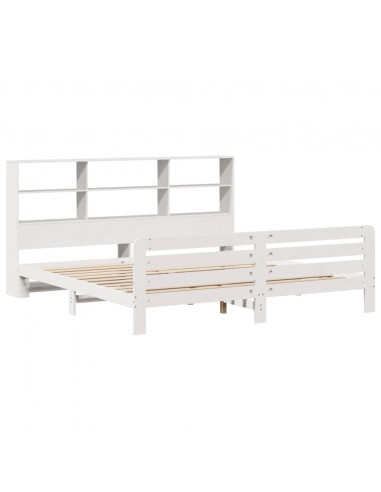 Giroletto senza Materasso Bianco 180x200 cm Legno Massello Pino