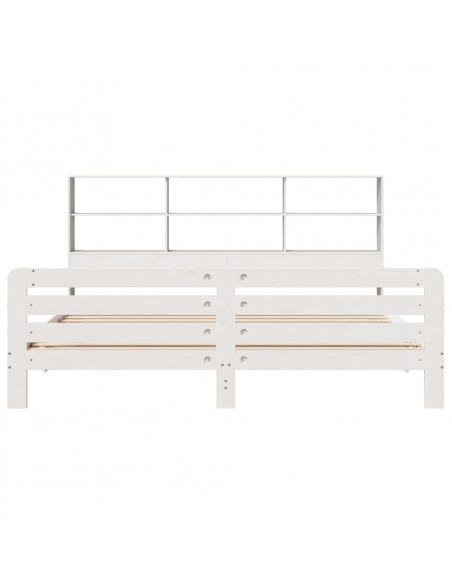 Giroletto senza Materasso Bianco 180x200 cm Legno Massello Pino