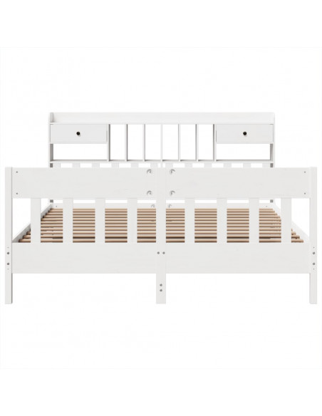 Giroletto senza Materasso Bianco 180x200 cm Legno Massello Pino