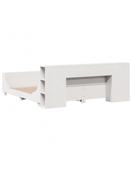 Giroletto senza Materasso Bianco 200x200 cm Legno Massello Pino