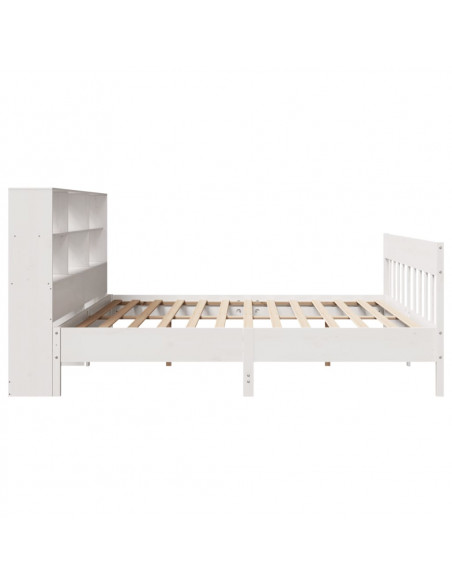 Giroletto senza Materasso Bianco 200x200 cm Legno Massello Pino