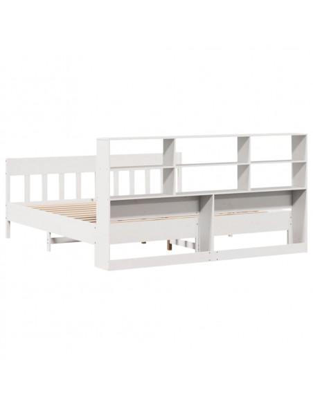 Giroletto senza Materasso Bianco 200x200 cm Legno Massello Pino