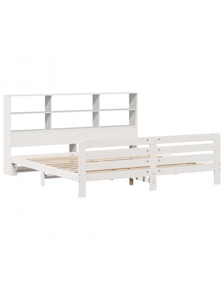 Giroletto senza Materasso Bianco 200x200 cm Legno Massello Pino