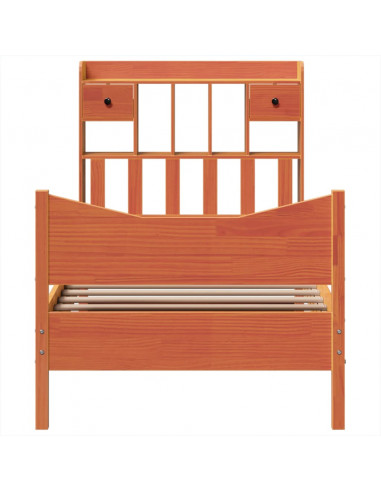 Giroletto senza Materasso Marrone Cera 100x200 cm Legno di Pino