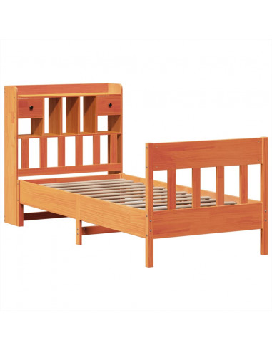 Giroletto senza Materasso Marrone Cera 100x200 cm Legno di Pino