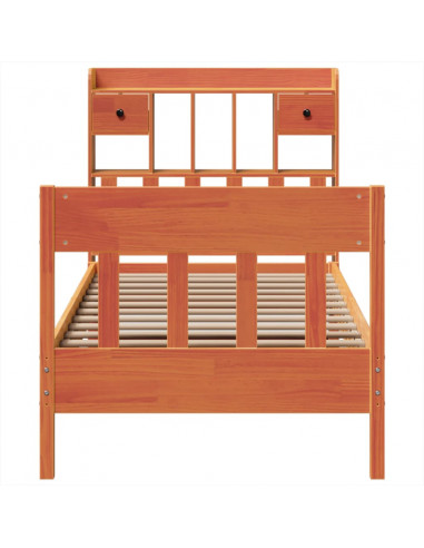 Giroletto senza Materasso Marrone Cera 100x200 cm Legno di Pino