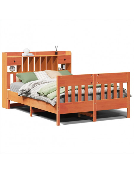 Giroletto senza Materasso Marrone Cera 140x200cm Massello Pino