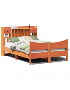 Giroletto senza Materasso Marrone Cera 150x200 cm Legno di Pino