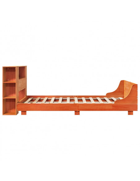 Giroletto senza Materasso Marrone Cera 150x200 cm Legno di Pino