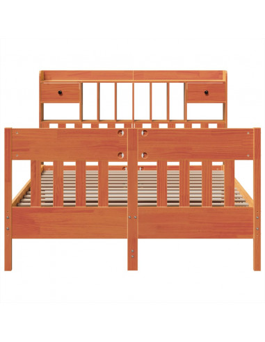 Giroletto senza Materasso Marrone Cera 150x200 cm Legno di Pino