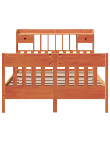 Giroletto senza Materasso Marrone Cera 150x200 cm Legno di Pino