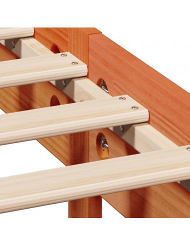 Giroletto senza Materasso Marrone Cera 150x200 cm Legno di Pino