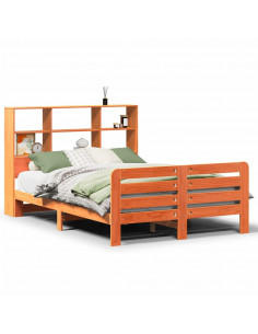 Giroletto senza Materasso Marrone Cera 150x200 cm Legno di Pino