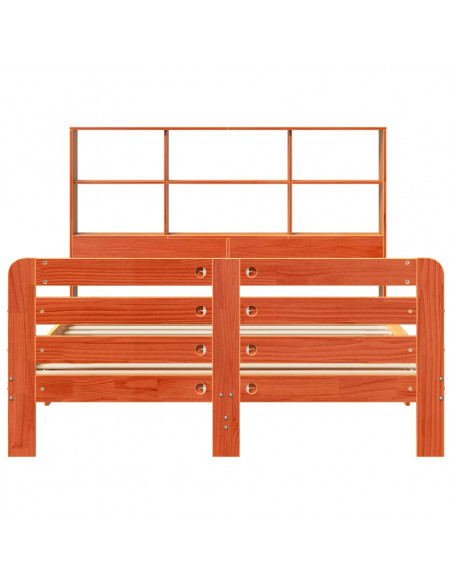 Giroletto senza Materasso Marrone Cera 150x200 cm Legno di Pino