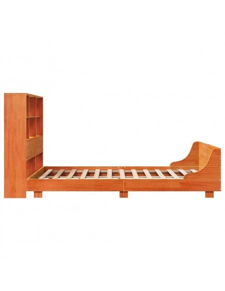 Giroletto senza Materasso Marrone Cera 160x200 cm Legno di Pino