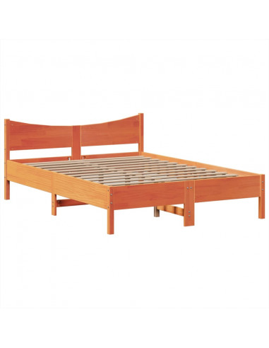 Giroletto senza Materasso Marrone Cera 160x200 cm Legno di Pino