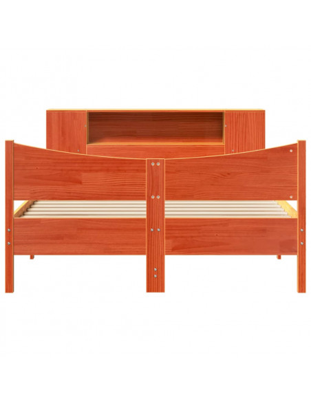 Giroletto senza Materasso Marrone Cera 160x200 cm Legno di Pino