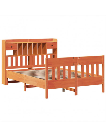Giroletto senza Materasso Marrone Cera 160x200 cm Legno di Pino
